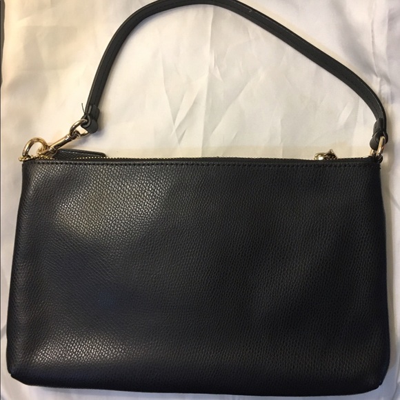 Coach Bags Coach Large Black Leather Wristlet Evening Bag Poshmark