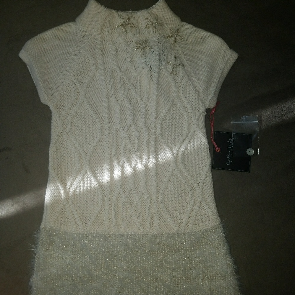 NWT Cynthia Rowley 9-12M Cream Sweater Dress
