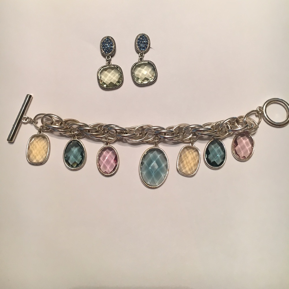 Monet and Liz Claiborne clip earring and bracelet