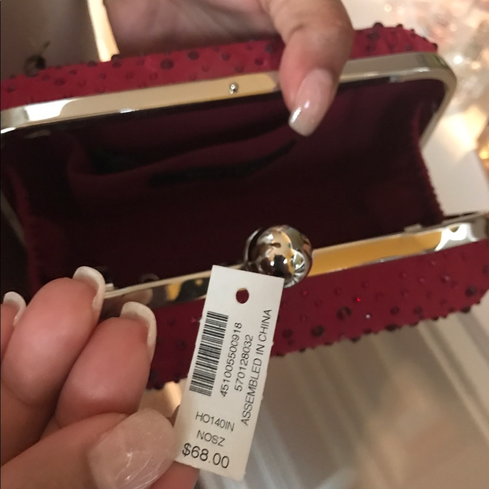 Red Wine Bedazzled Handbag