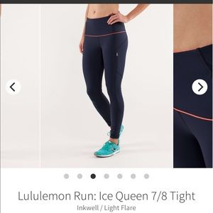Lululemon brushed run ice Queen tight