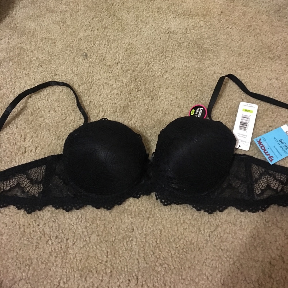 Black Lace Extreme Push Up Bra
