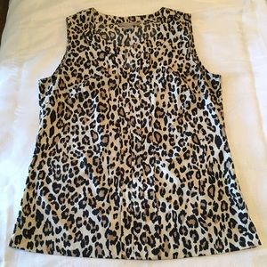 Banana Republic Leopard Print Sleeveless Blouse