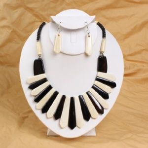 Bone Necklace & Earring Set