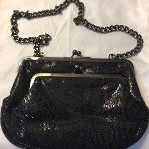 Like New Express Black Sparkly Purse