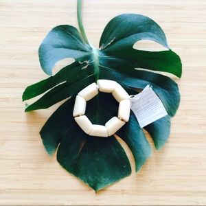 Faire Collection white tagua bracelet