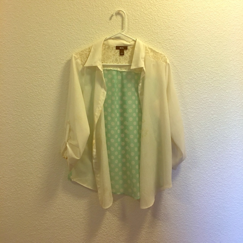 Cute white button-down shirt