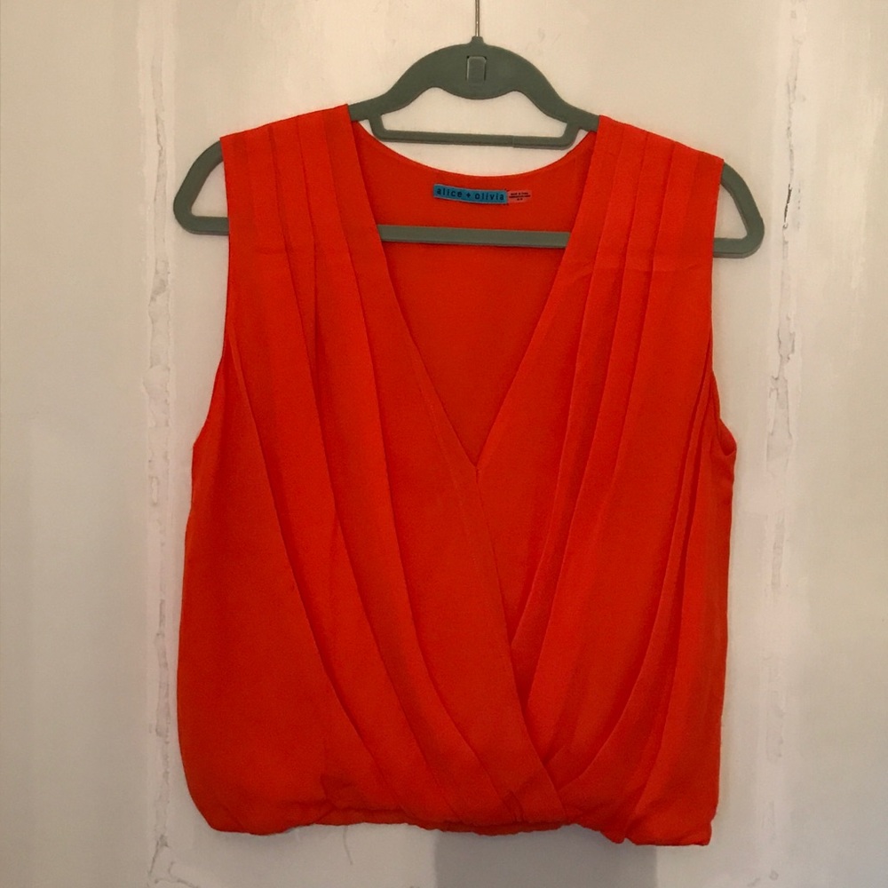 Alice + Olivia Silk Sleeveless Blouse