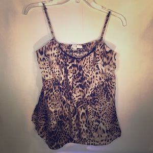 Forever 21 leopard print adjustable strap top