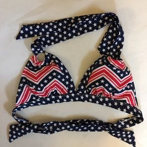 NWOT Stars and Stripes Bikini Top