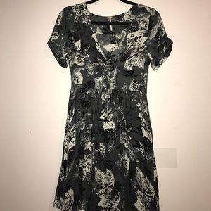 Free People front-tie short sleeve dress