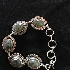 Labradorite and Silver bracelet