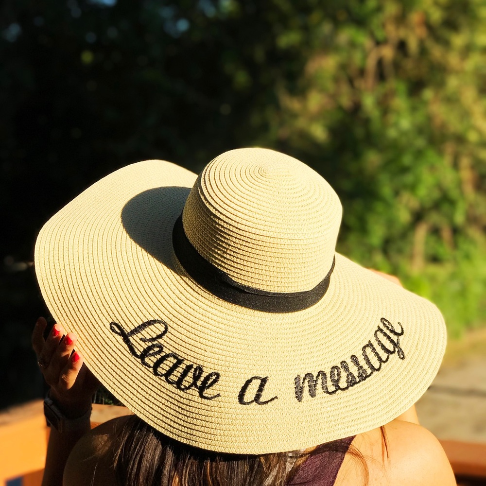 Leave a message summer hat
