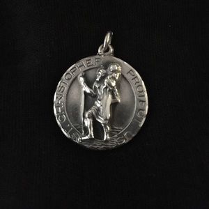 Sterling silver St. Christopher medallion