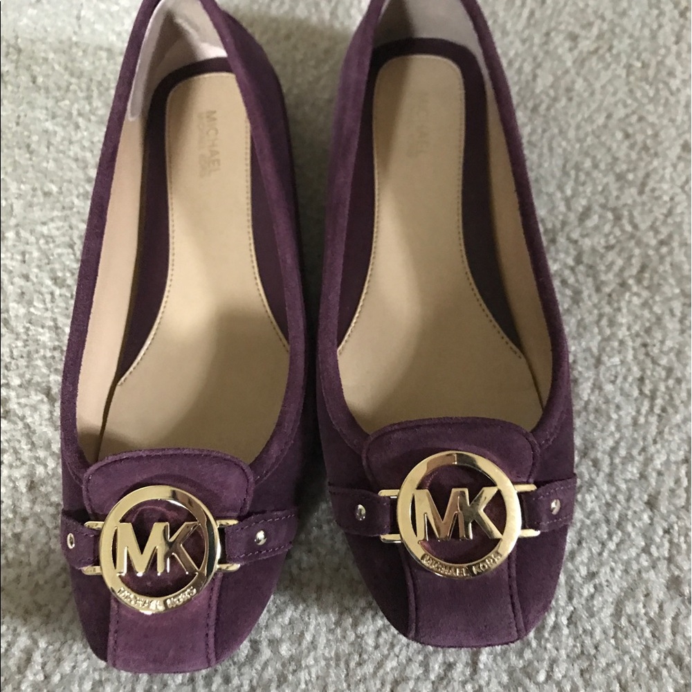 Michael Kors grape suede flats