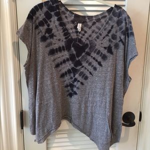 We the Free grey tie dye top