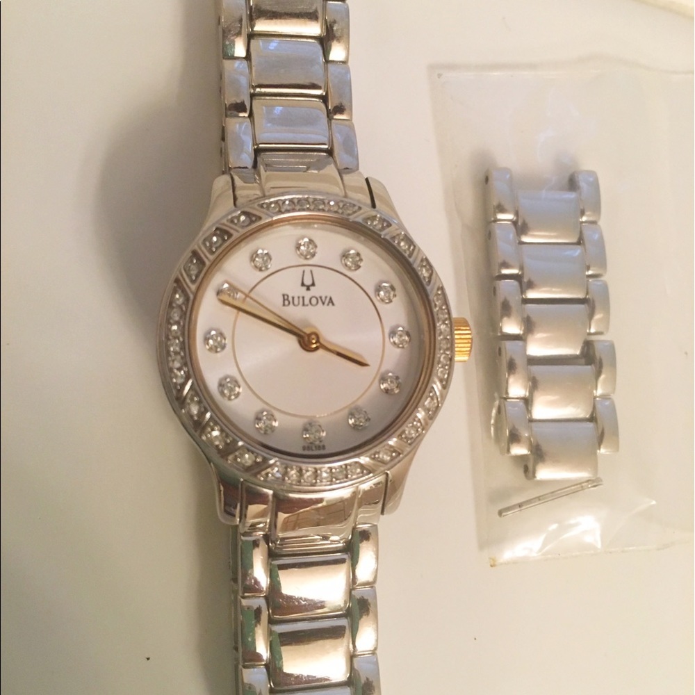Beautiful stainless steel women's Bulova watch