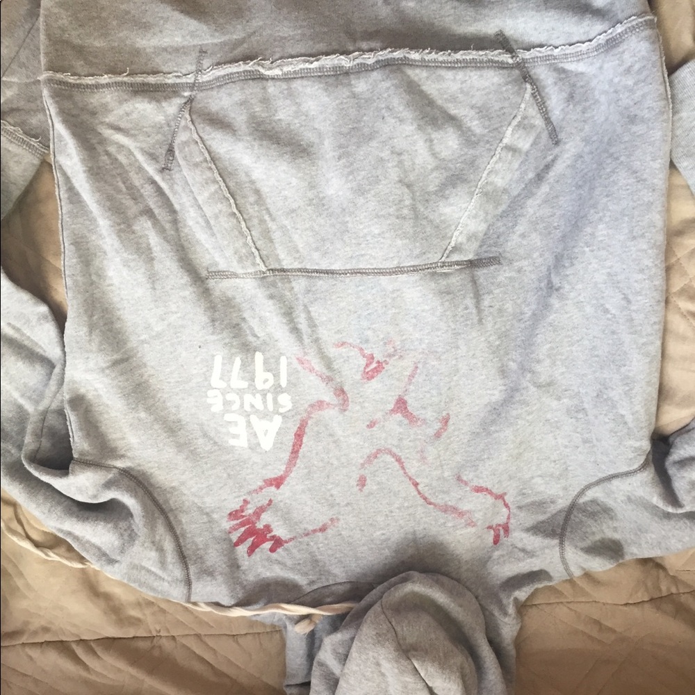 Grey American Eagle Hoodie