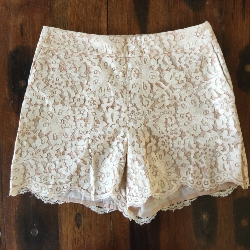 Anthropologie Cartonnier lace high waisted shorts