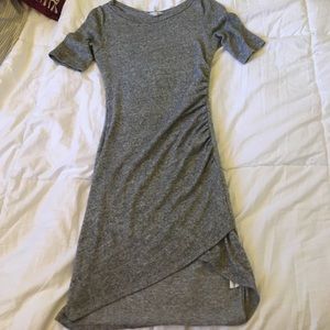 Gray sweater dress