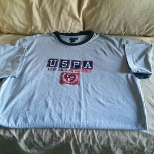 men's u.s athletic polo style t shirt.