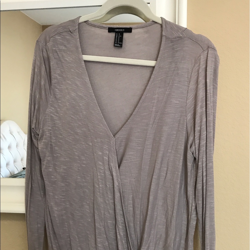Long sleeve wrap top