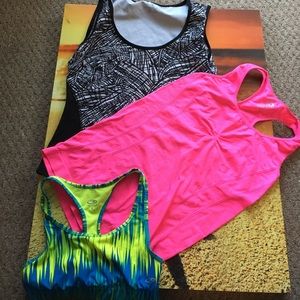 Assorted workout clothing