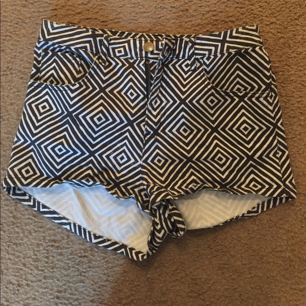 Patterned High Waisted Shorts