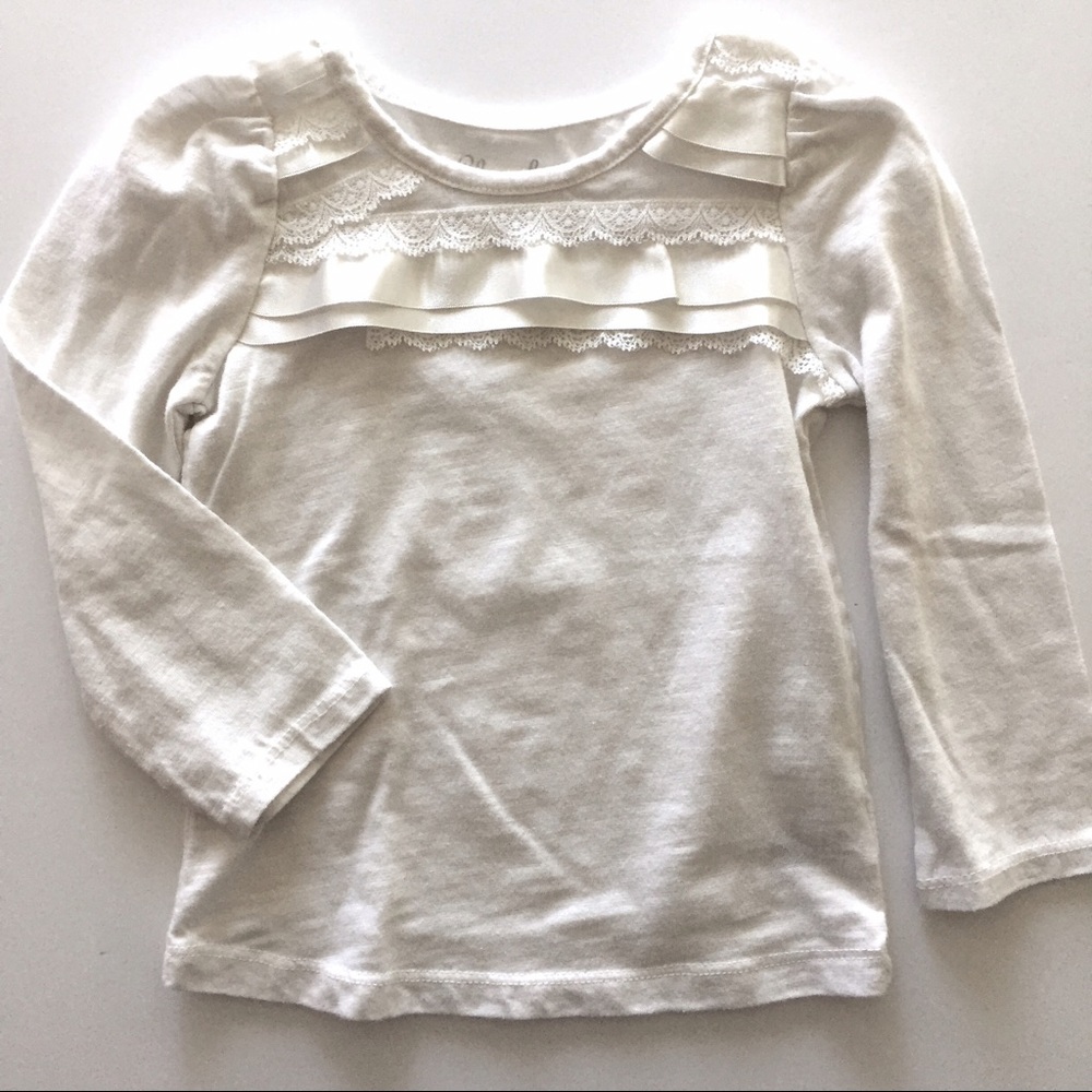Cherokee white ribbon long sleeve top