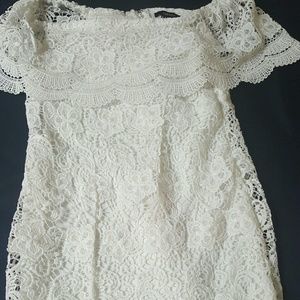 White crochet dress