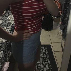 Gap tube top and high rise shorts