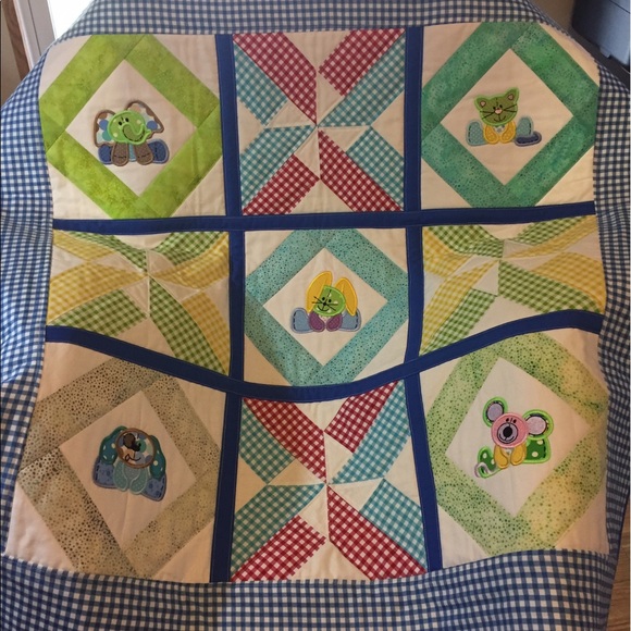 SWEET BABY BOY QUILT BLANKET - Picture 1 of 2