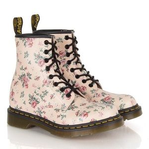 Pink Vintage Softy Rose floral Dr Martens