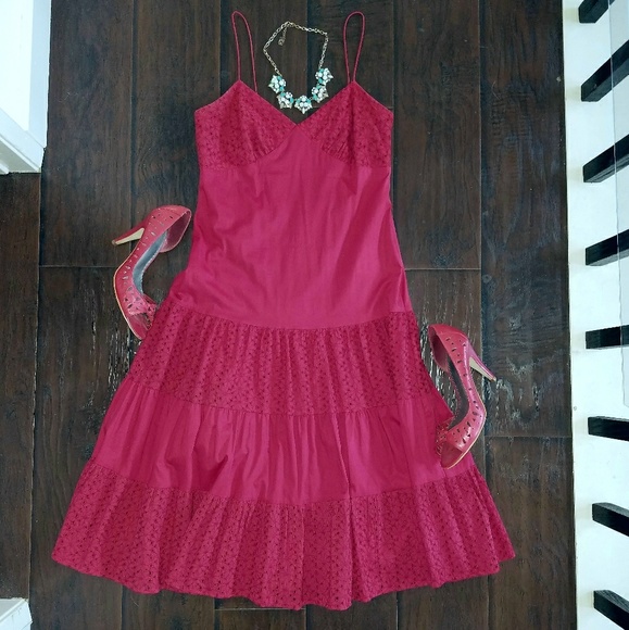 Lovely Red Cotton Dress by Michael Kors - Picture 1 of 8