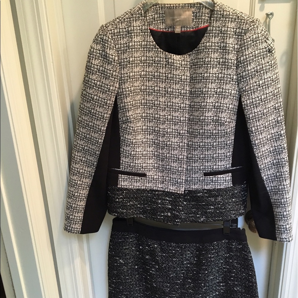 Banana Republic Dress Suit black/white pattern