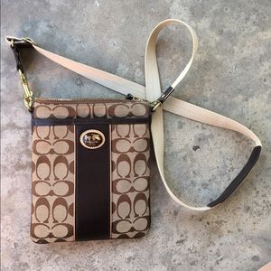 Coach signature cross body bag