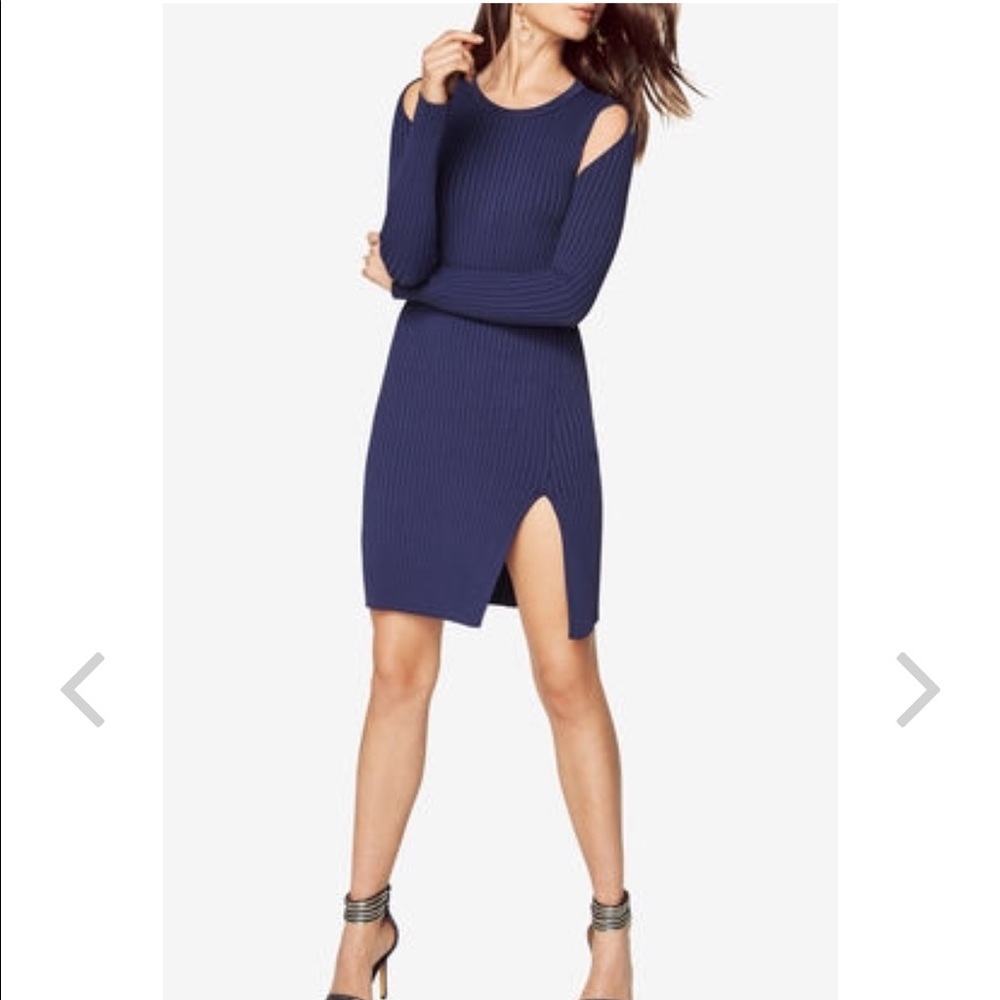 Braiden Cold-Shoulder Sweater ( Navy Blue)