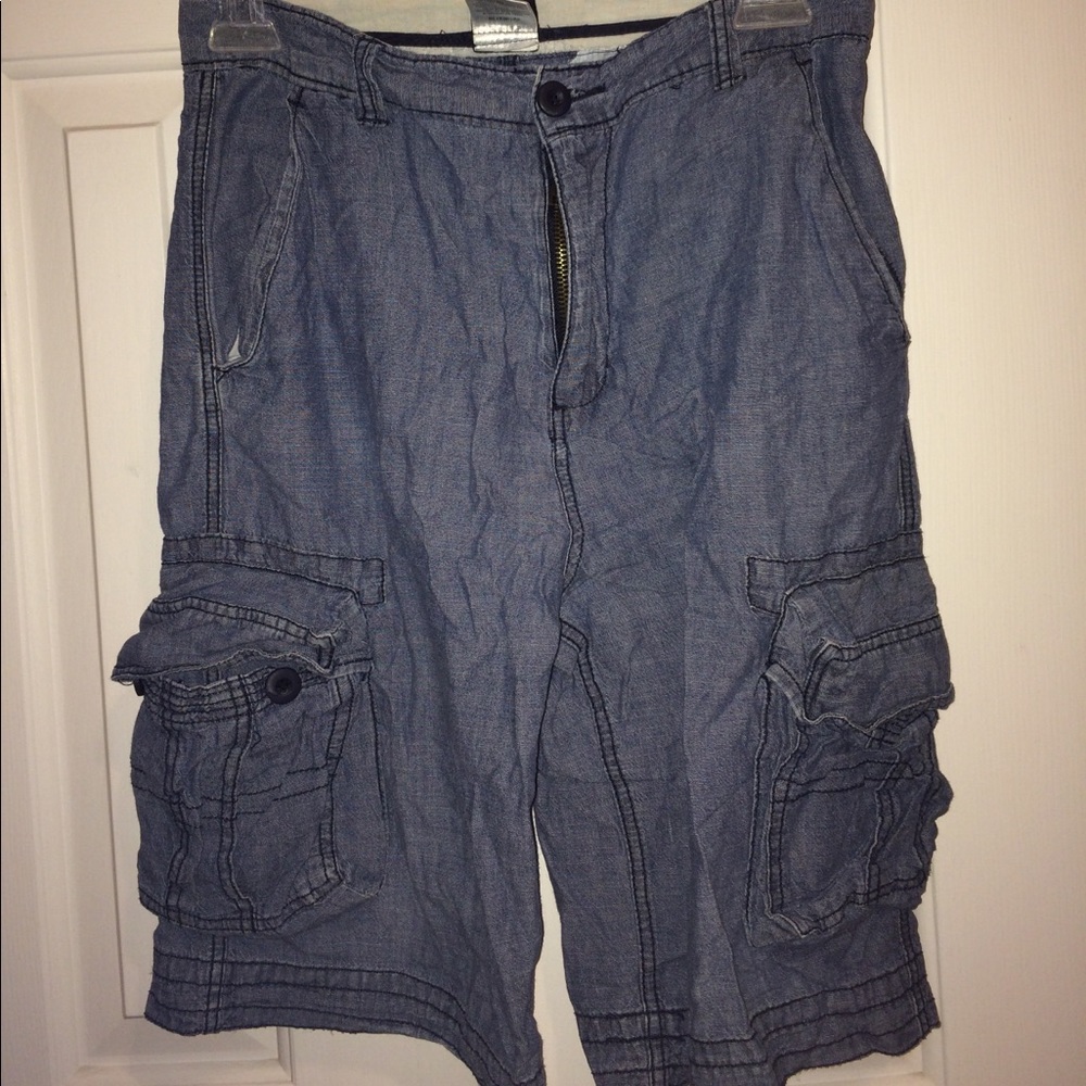 FADED GLORY CARGO JEAN SHORTS (BOYS LARGE)
