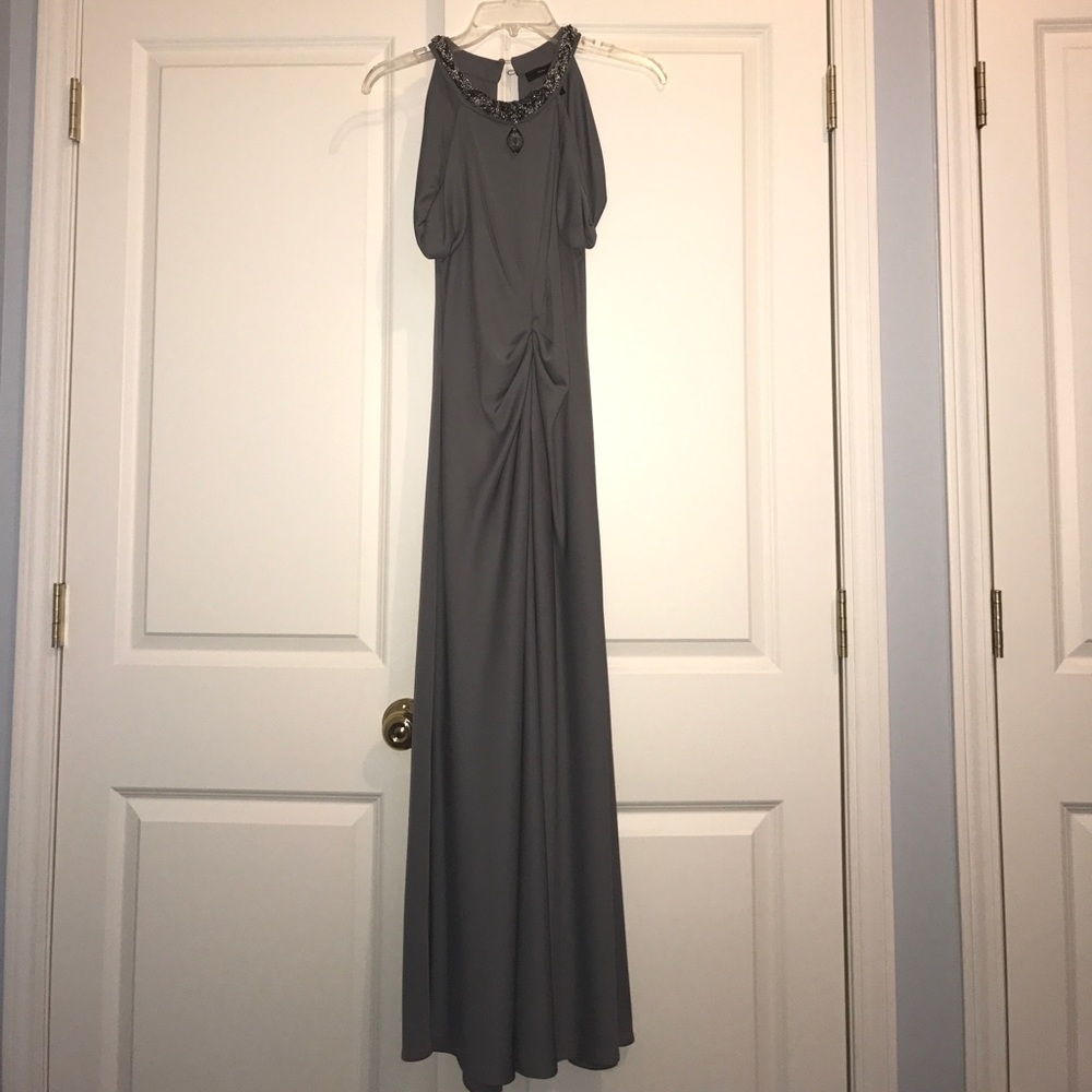 BCBG grey gown