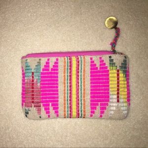 ecote embroidered cosmetic pouch