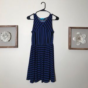 Blue and Black Stripe Dress