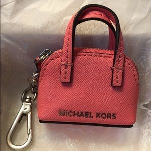 Michael Kors Pink Leather Purse Charm