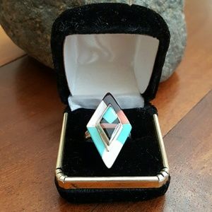 Zuni Sterling Silver Ring by Olivia Panteah