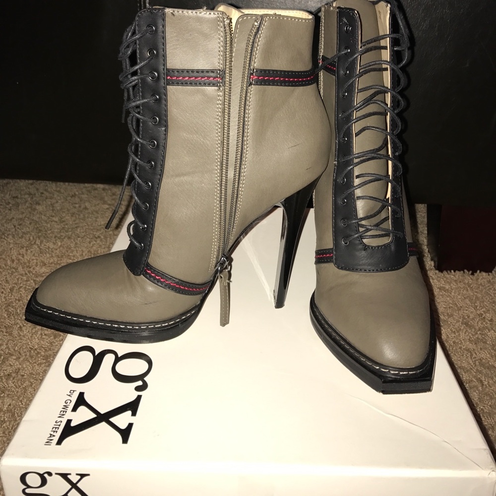 Army Green Lace up Booties