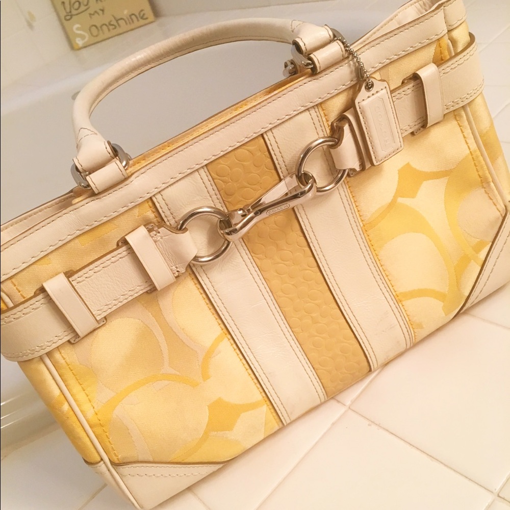Yellow authentic COACH purse! Great condition!