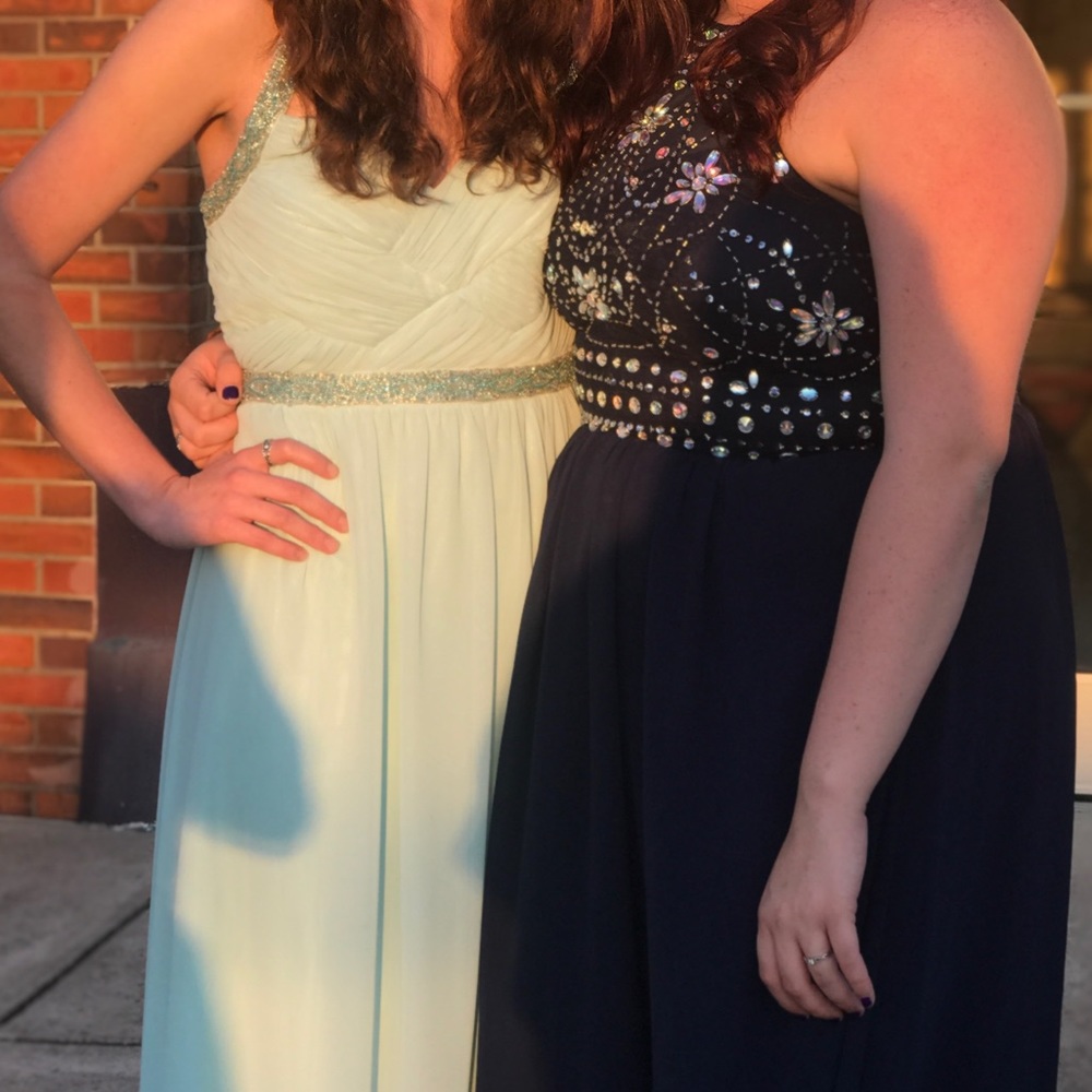 Bluish teal prom/formal dress
