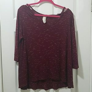 Blu Pepper Stitch Fix Mendi knit cut out Hi Low T