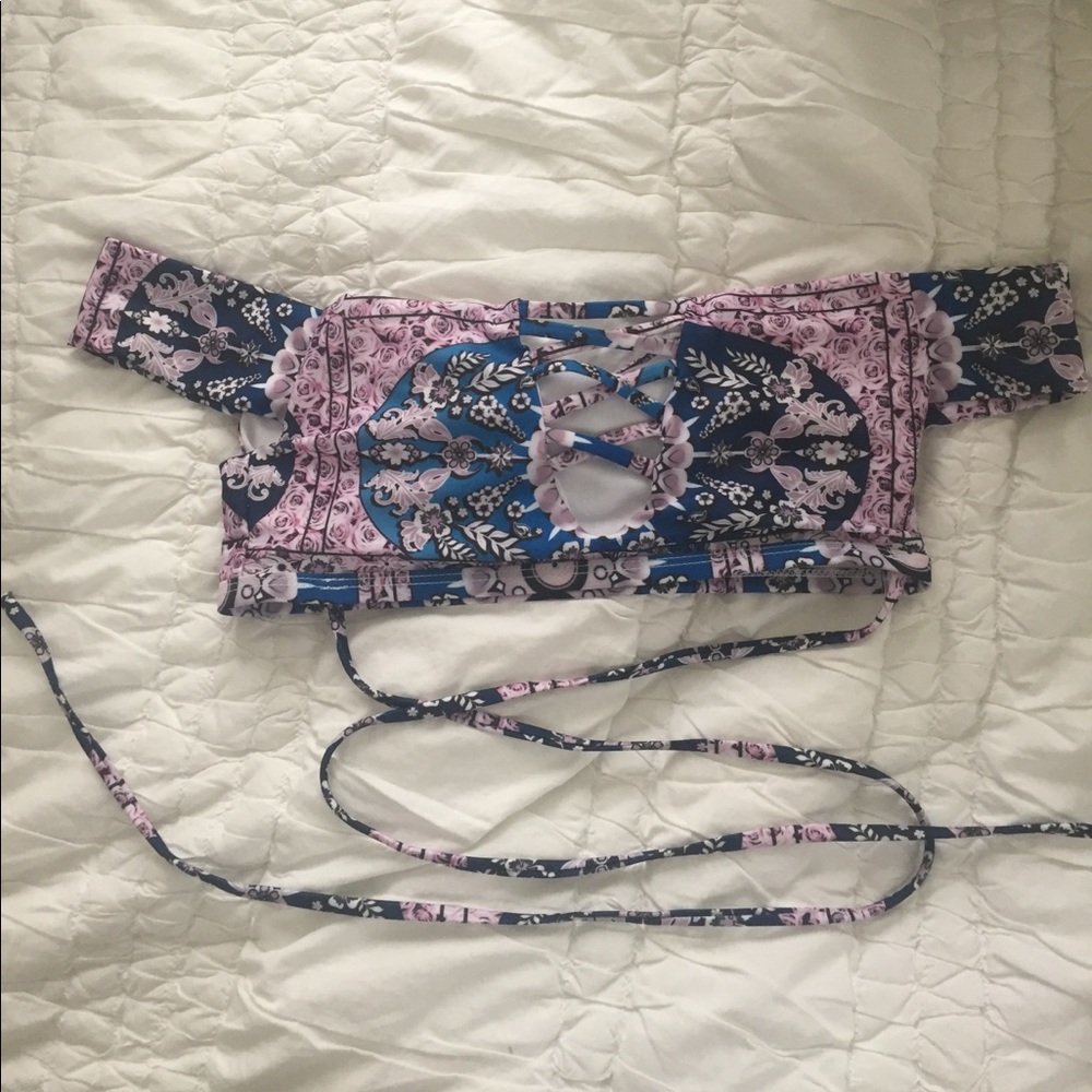 off the shoulder swimsuit top