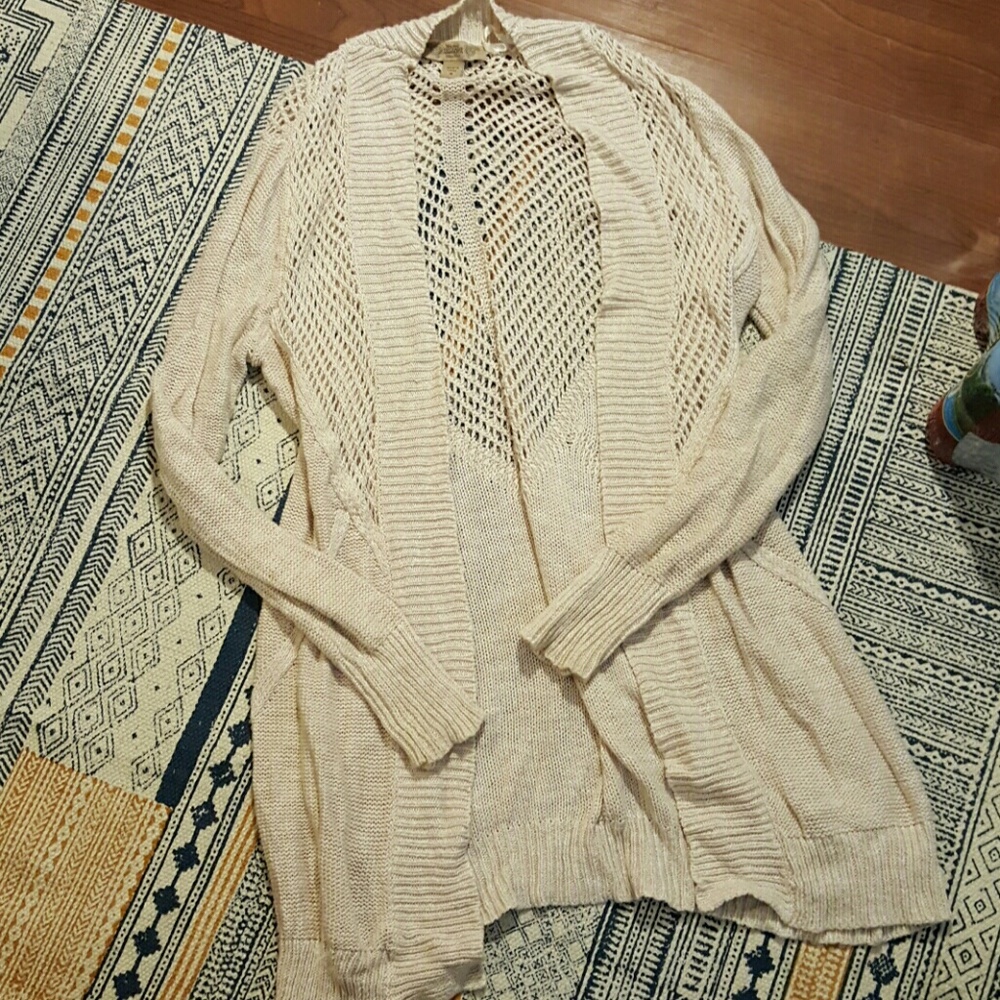 Long cream cardigan