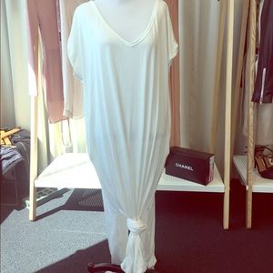 White short sleeve maxi dress